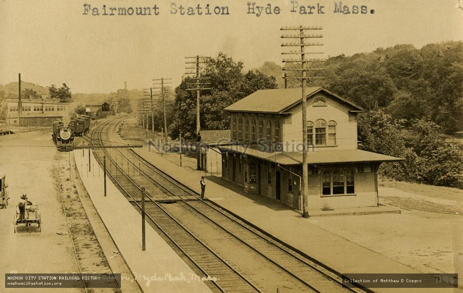 Postcard: Fairmount Railroad Station, Hyde Park, Massachusetts